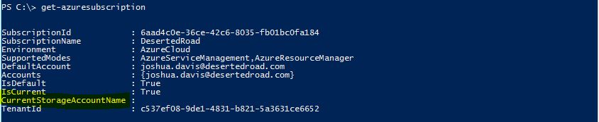 currentStorageAccountName