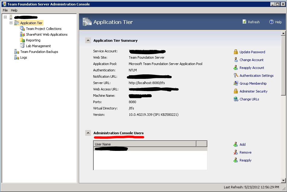 tfs-administrators-console