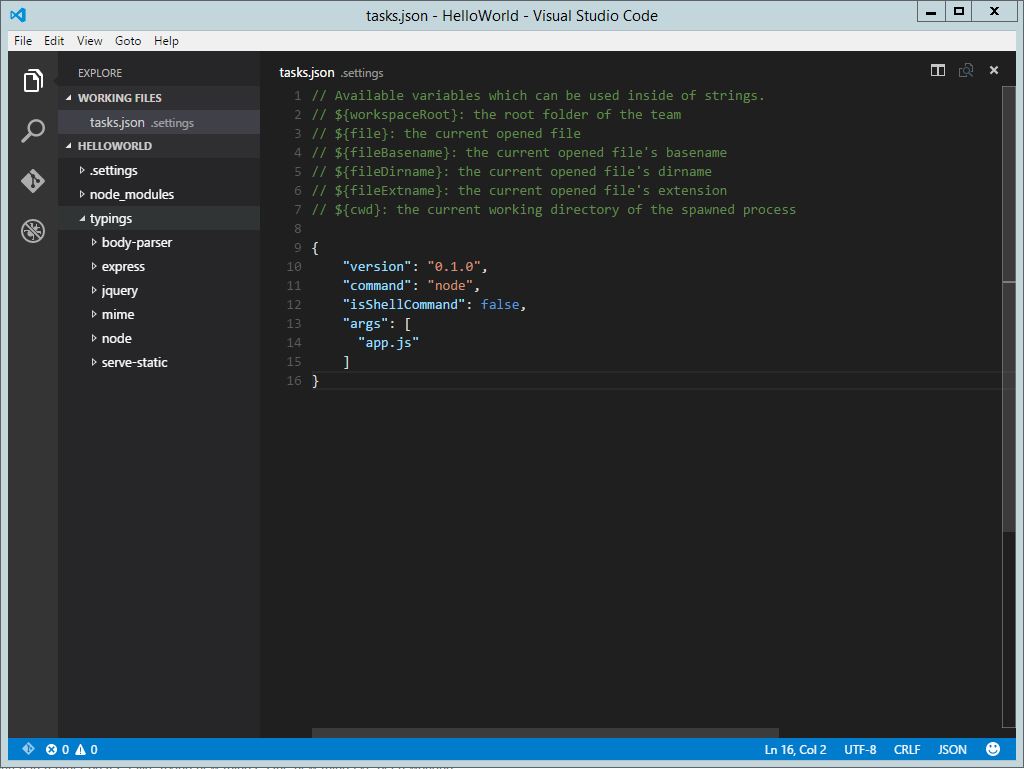 helloworld-tasks-and-typings