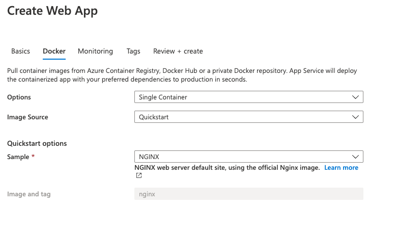 Grafana Azure Docker Image